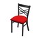 Holland Bar Stool Co 620 Catalina 18" Chair with Black Wrinkle Finish and Canter Red Seat 62018BW011 - alternate 1